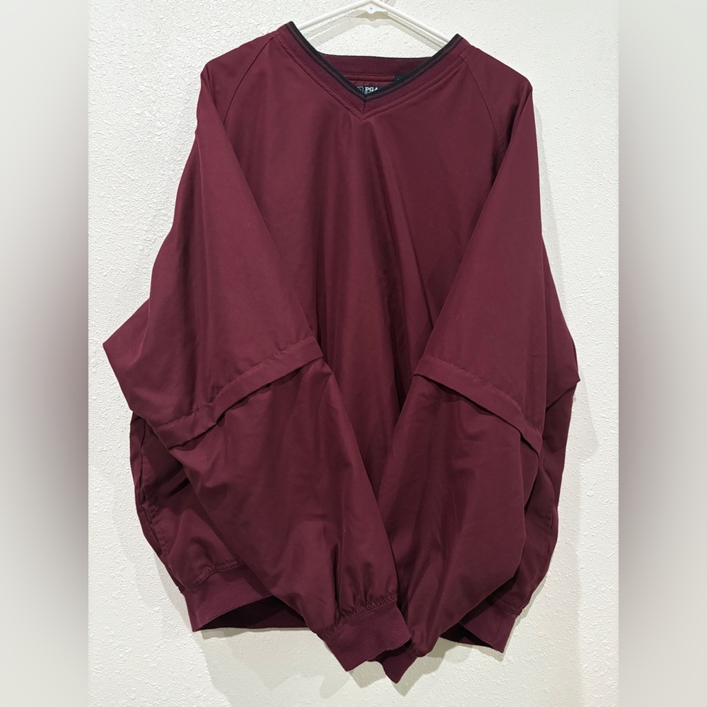 PGA Tour Maroon V-Neck Pullover